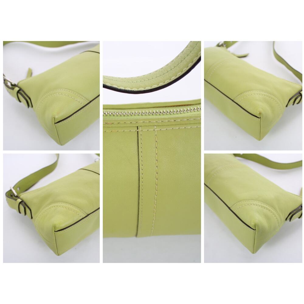 Coach Hamptons Demi Light Green Leather Shoulder Bag J0772-F11195 - Picture 8 of 8